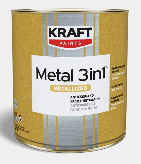 Гръцки емайллак 3в1 KRAFT Металик 0.75л